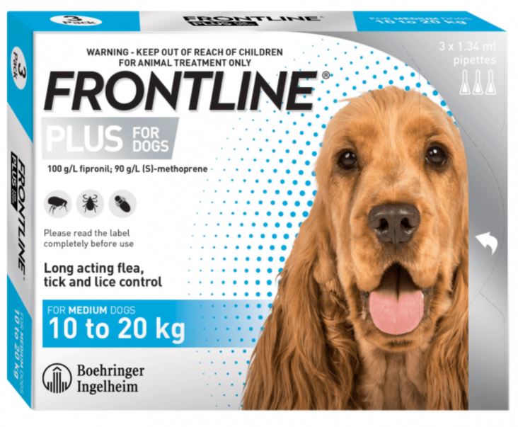 Frontline Plus For Dogs 3 pack Flea Treatment Pet Supply Pet Supply Ltd