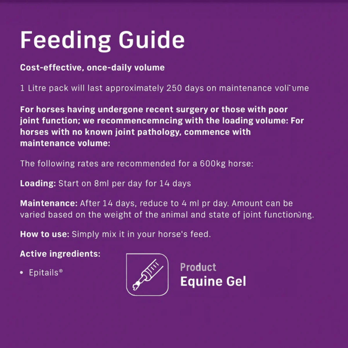 4CYTE Epiitalis Forte Equine Gel - Pet Supply