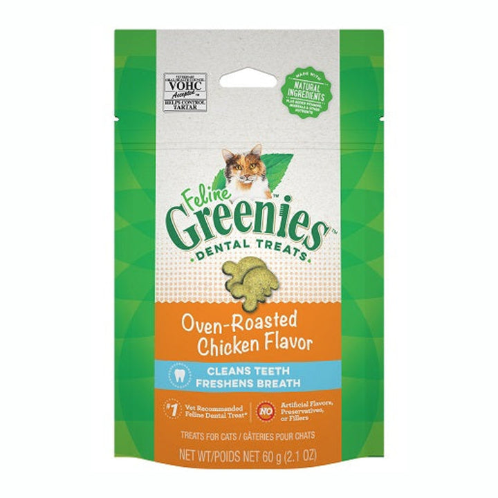 Greenies Cat Treats - Oven Roast Chicken - 60g