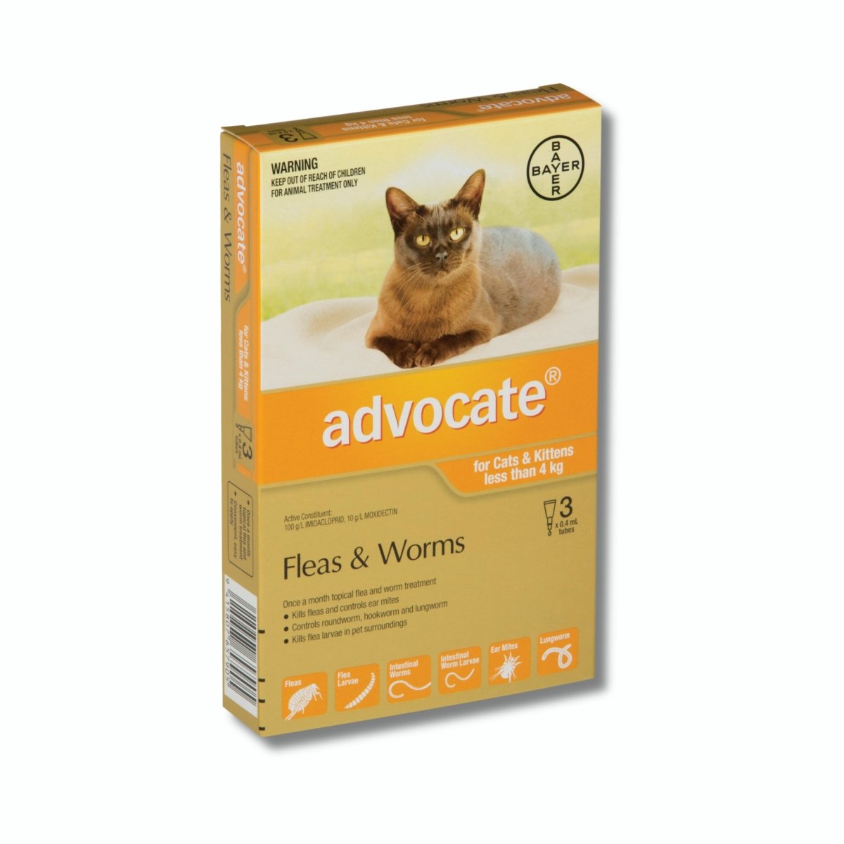 Advocate Flea Treatment for Cats (Up to 4kg) - Pet Supply