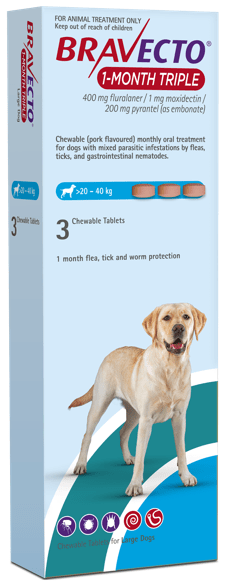 Bravecto 1-Month for Dogs - 3 Pack - Pet Supply