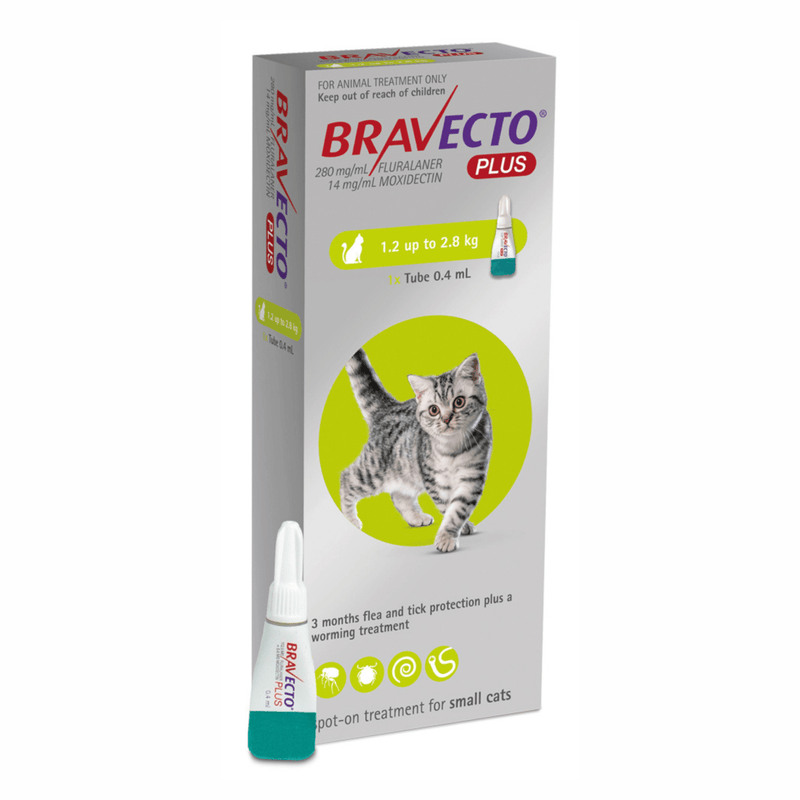 Bravecto Plus for Cats Vet Recommended Flea Worm