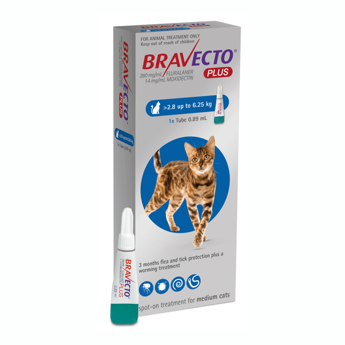 Bravecto Plus for Cats Vet Recommended Flea Worm