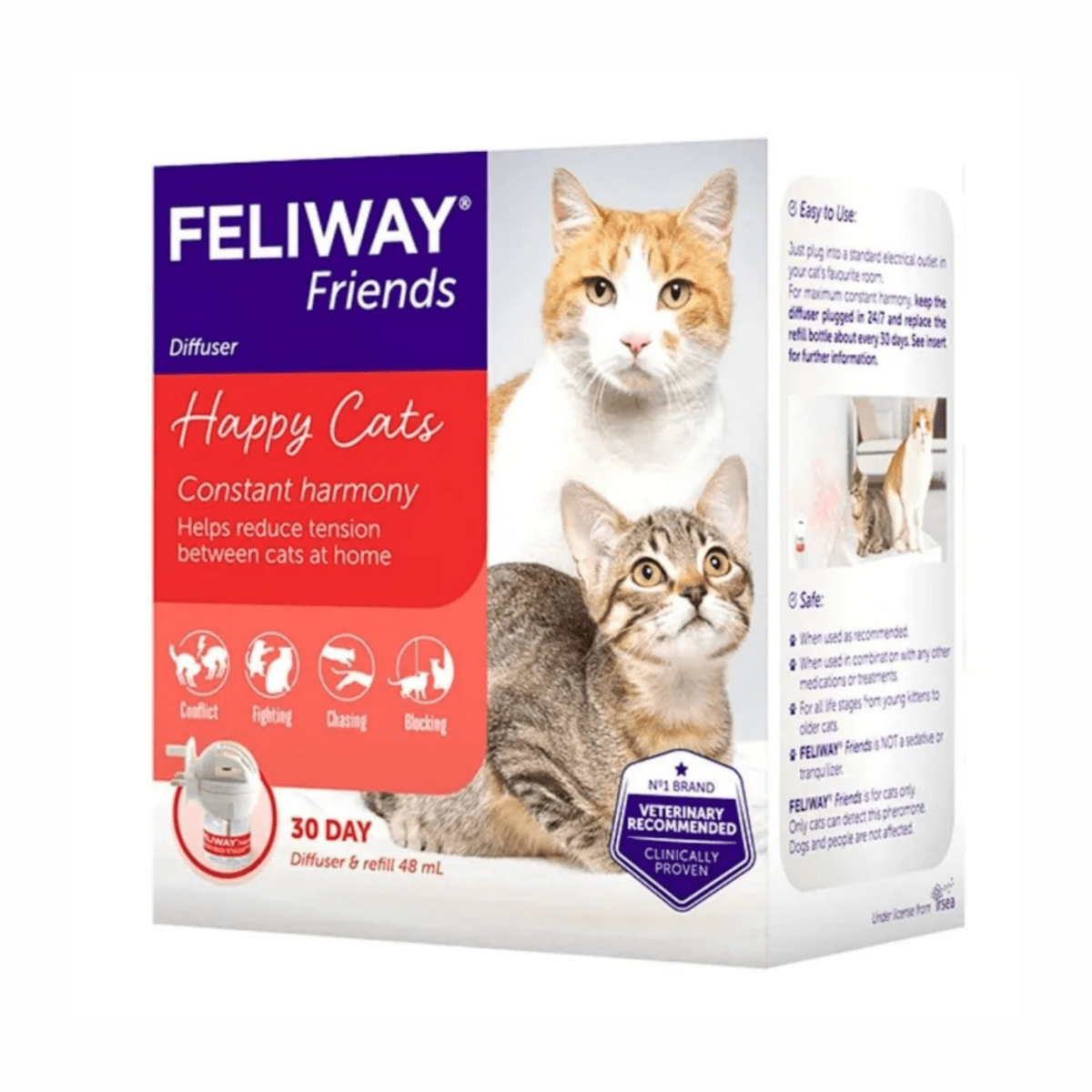 Feliway Friends Diffuser + Refill 48ml | Ease Cat Tension – Pet Supply