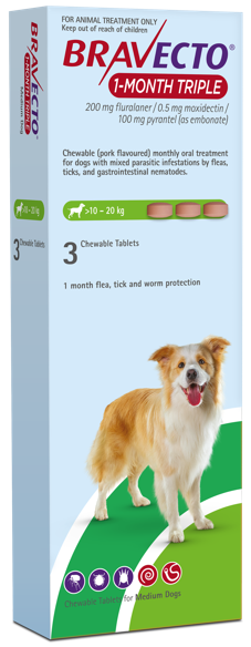 Bravecto 1-Month for Dogs - 3 Pack