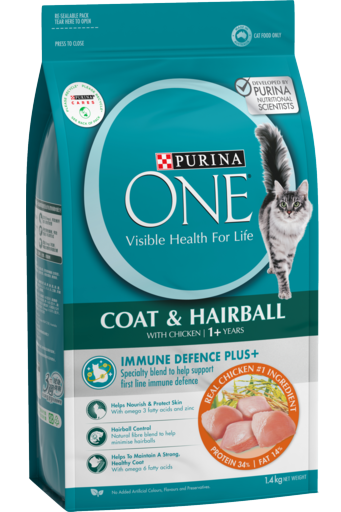 Purina One Cat Hairball Chicken Dry Cat Food - 1.4kg