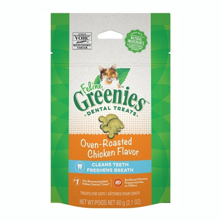 Greenies Cat Treats - Oven Roast Chicken - 60g - Pet Supply