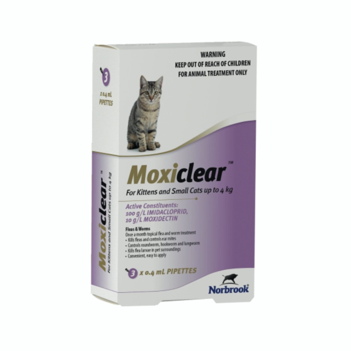 Moxiclear Flea Treatment for Cats (3 pack) - Pet Supply