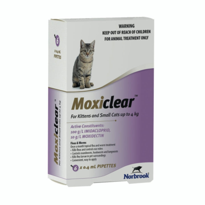 Moxiclear Flea Treatment for Cats (6 pack) - Pet Supply