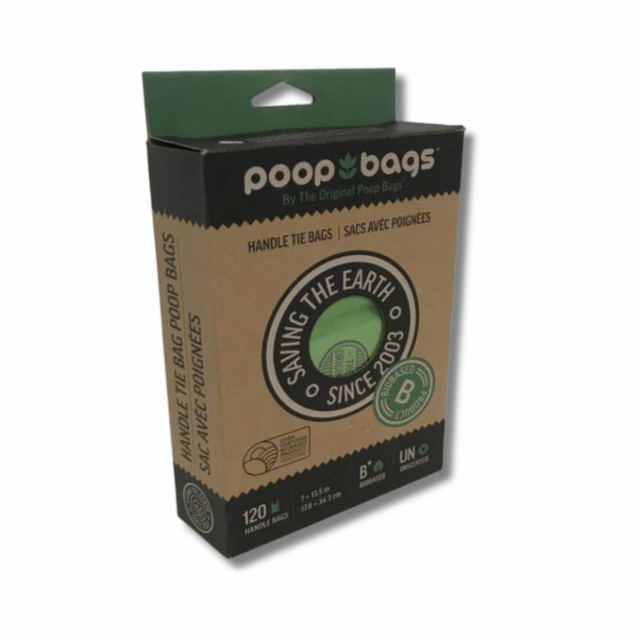 Poop Bag Handle Tie Waste Bags (120 Bags) - Pet Supply