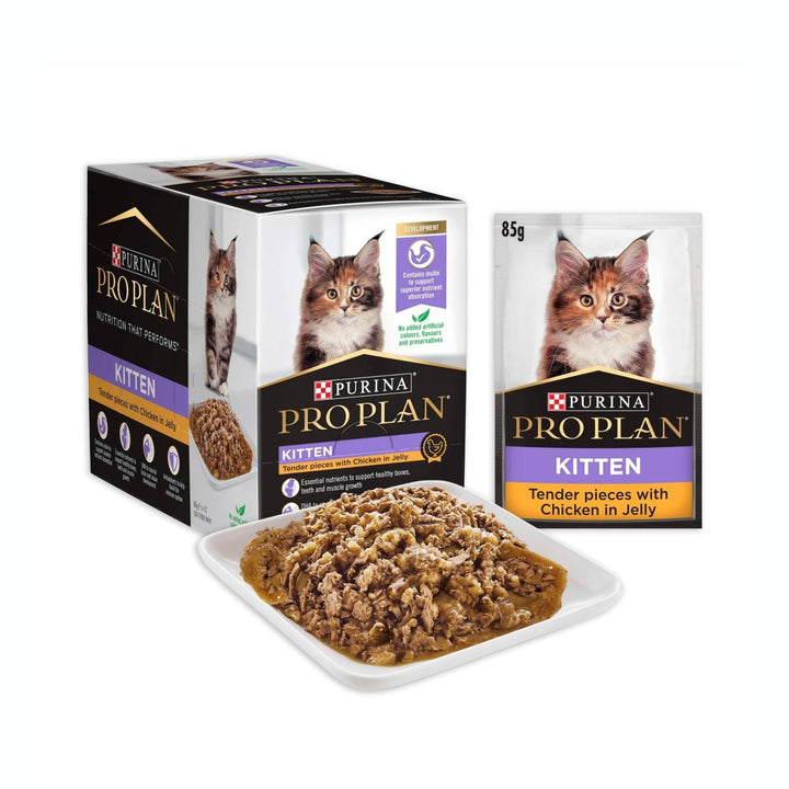 Proplan Kitten Chicken Wet Cat Food - 12 x 85g - Pet Supply