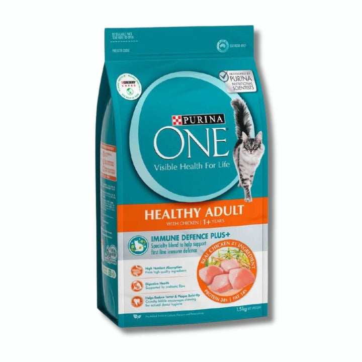 Purina One Healthy Adult Cat Food - 1.5kg - Pet Supply