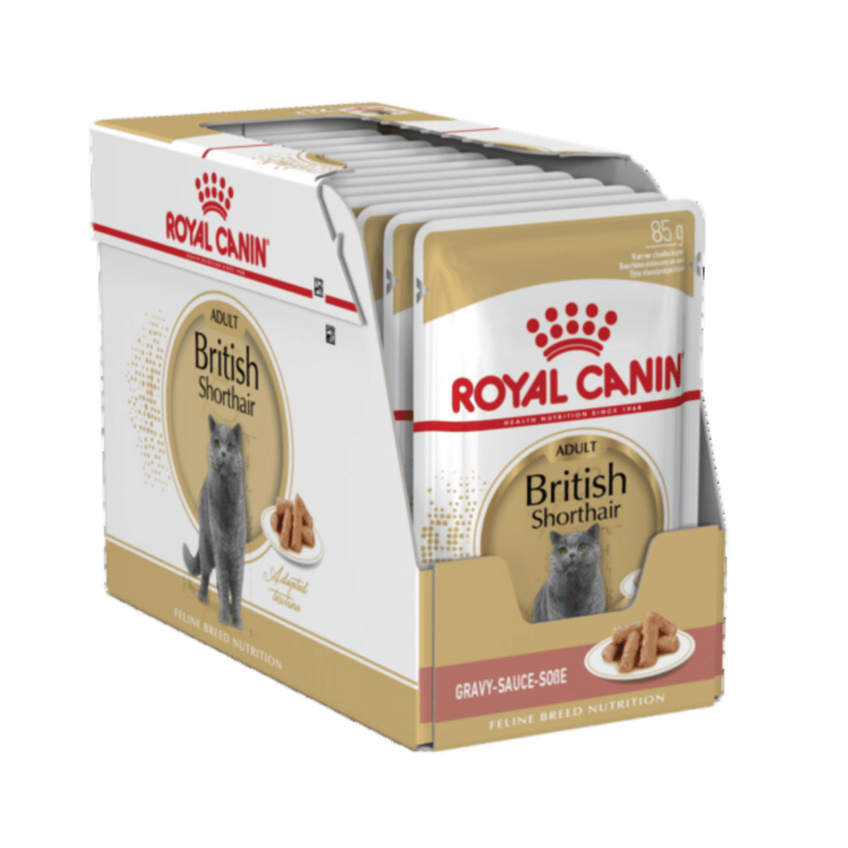 Royal Canin British Shorthair Wet Cat Food in Gravy – 12 x 85g Pouches - Pet Supply
