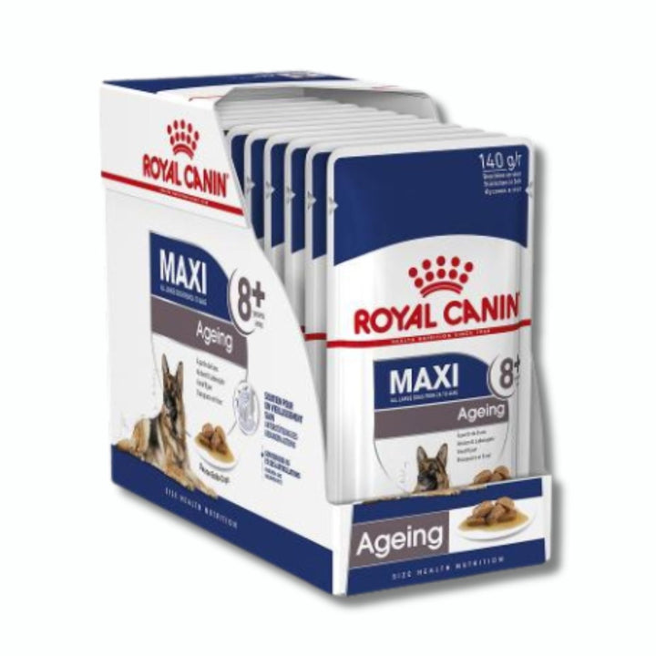 Royal Canin Maxi Ageing 8+ - Wet Dog Food in Gravy (140g x 10) - Pet Supply