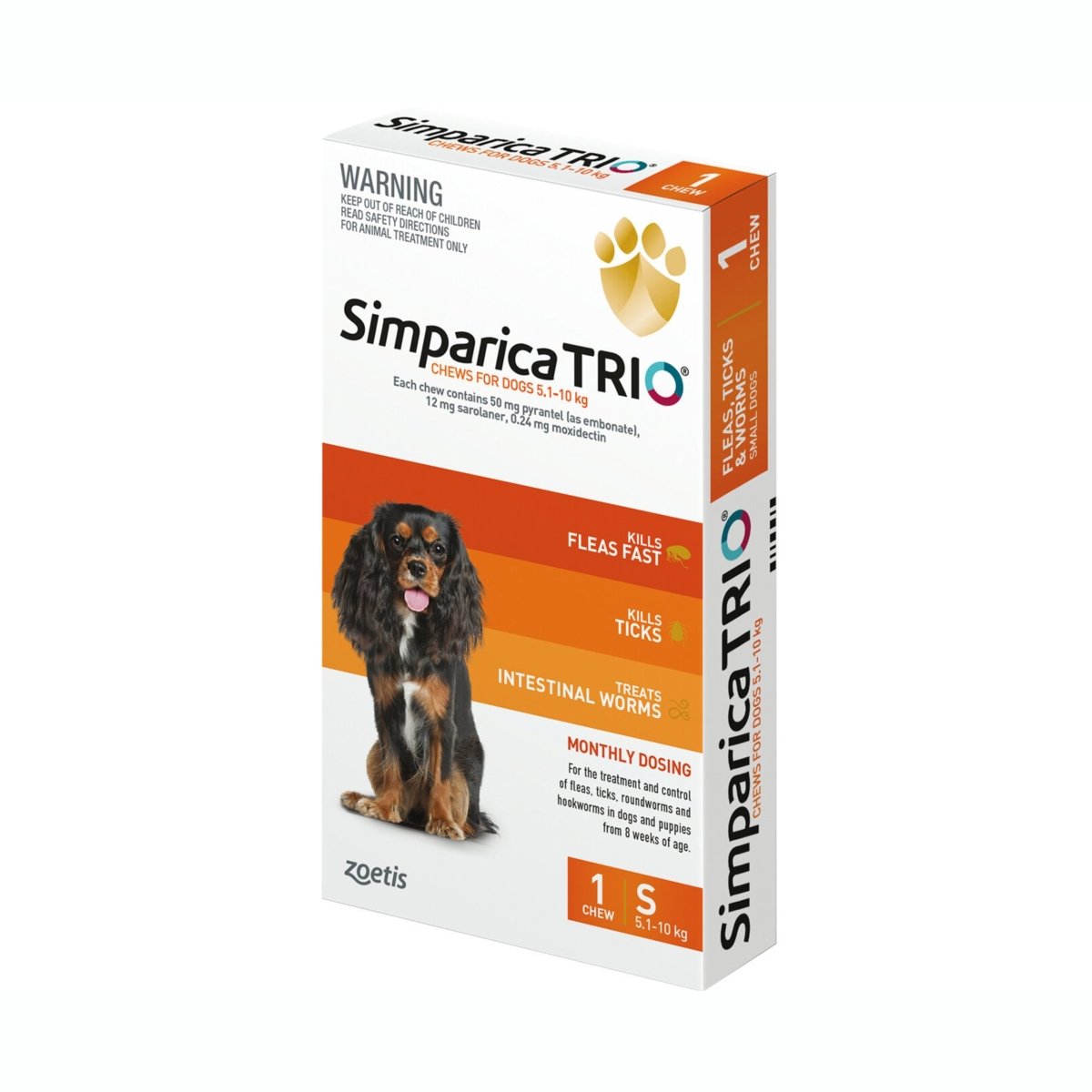 Simparica Trio Flea, Tick & Worm Treatment (1 pack) - Pet Supply
