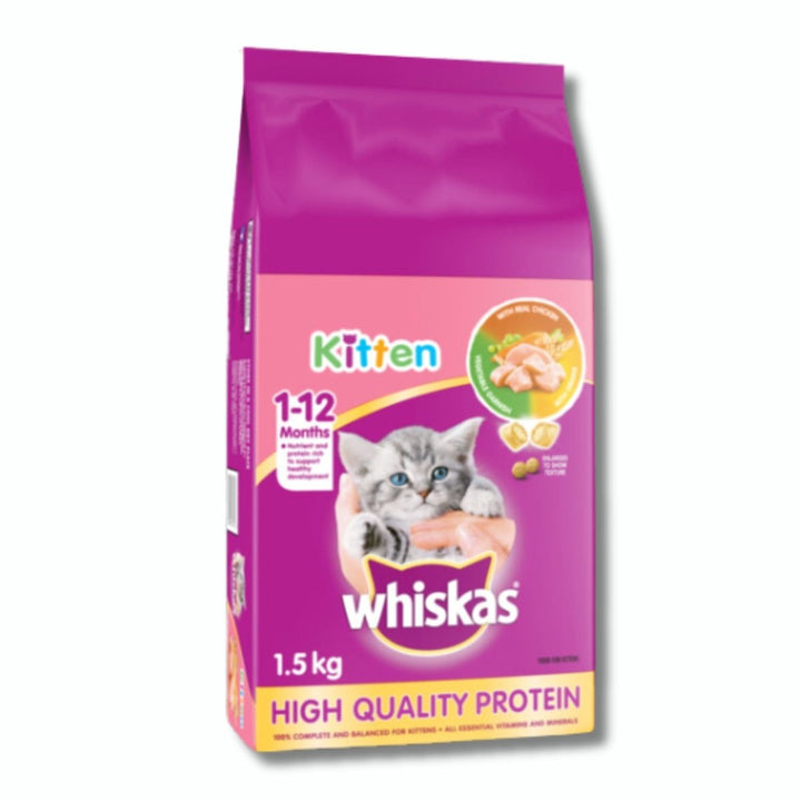 Whiskas Kitten Dry Cat Food (1.5kg) - Pet Supply